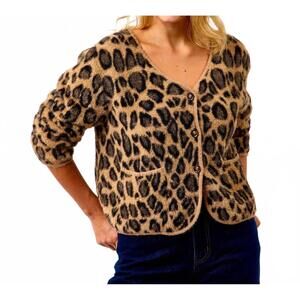 NEW FRNCH begonia cardigan in leopard